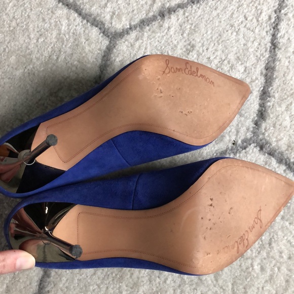 Sam Edelman blue suede heels - Picture 6 of 7
